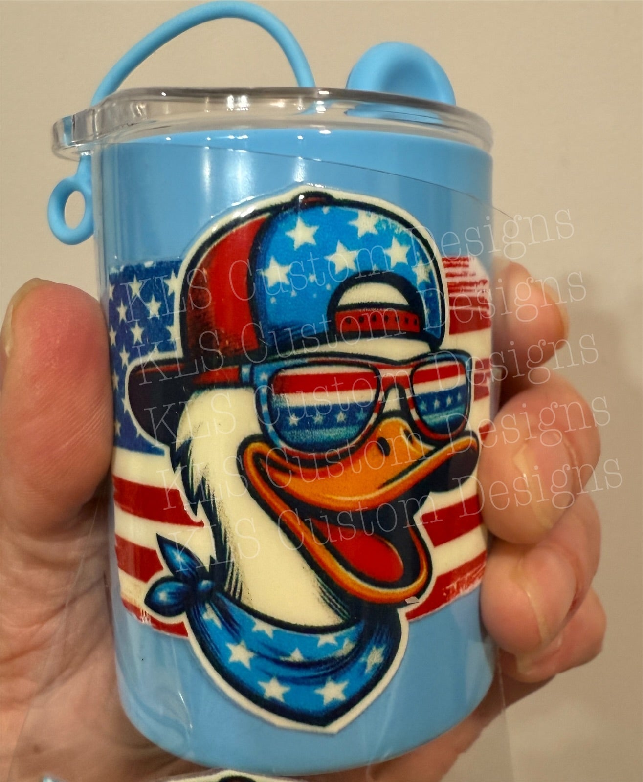 Patriotic Duck Mini UV DTF Decal