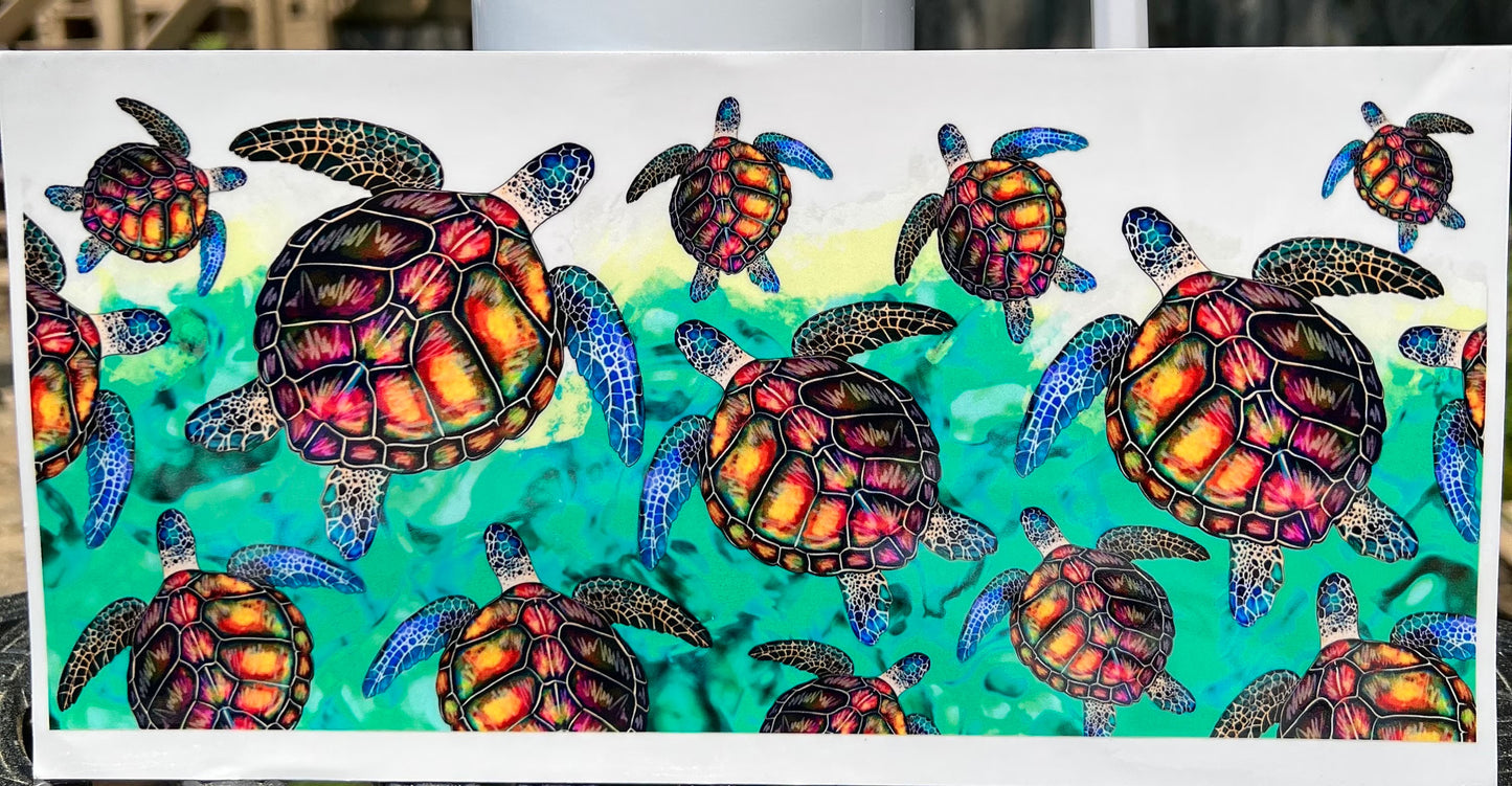 8Y 40 OZ Sea Turtle UV DTF Wrap