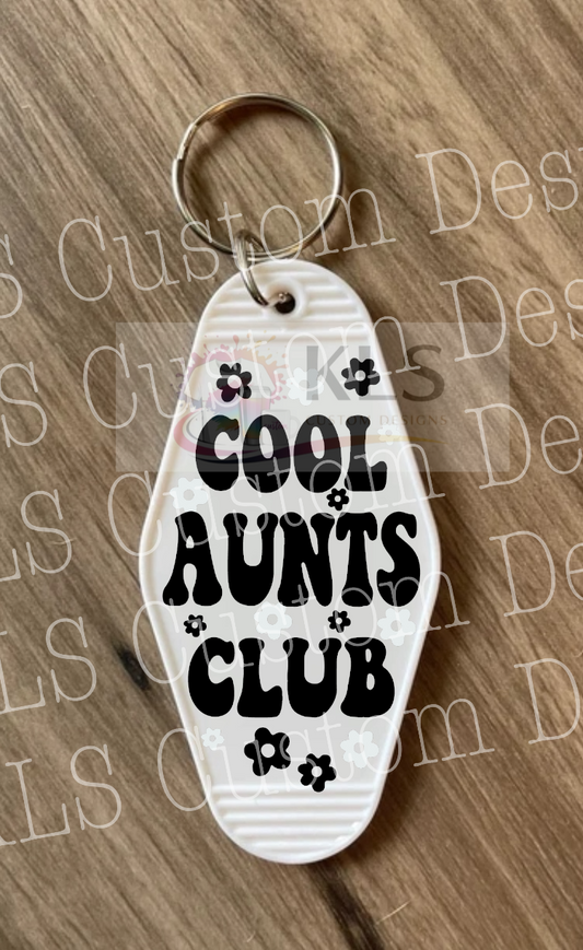 Keychain Cool Aunts Club UV DTF Decal