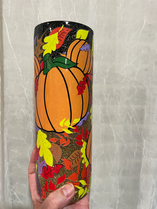 Mouse Pumpkin Head 20 OZ. Skinny UV DTF Wrap