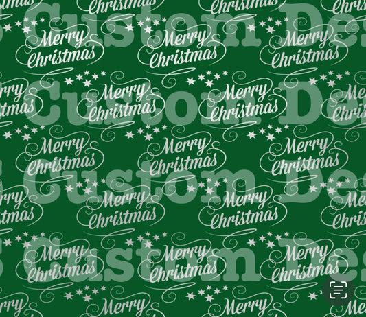 Green Merry Christmas 20 Oz Skinny Permanent Vinyl