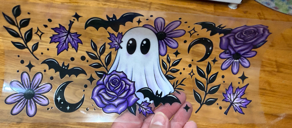 B4 Ghost Roses and Bats UV DTF Wrap