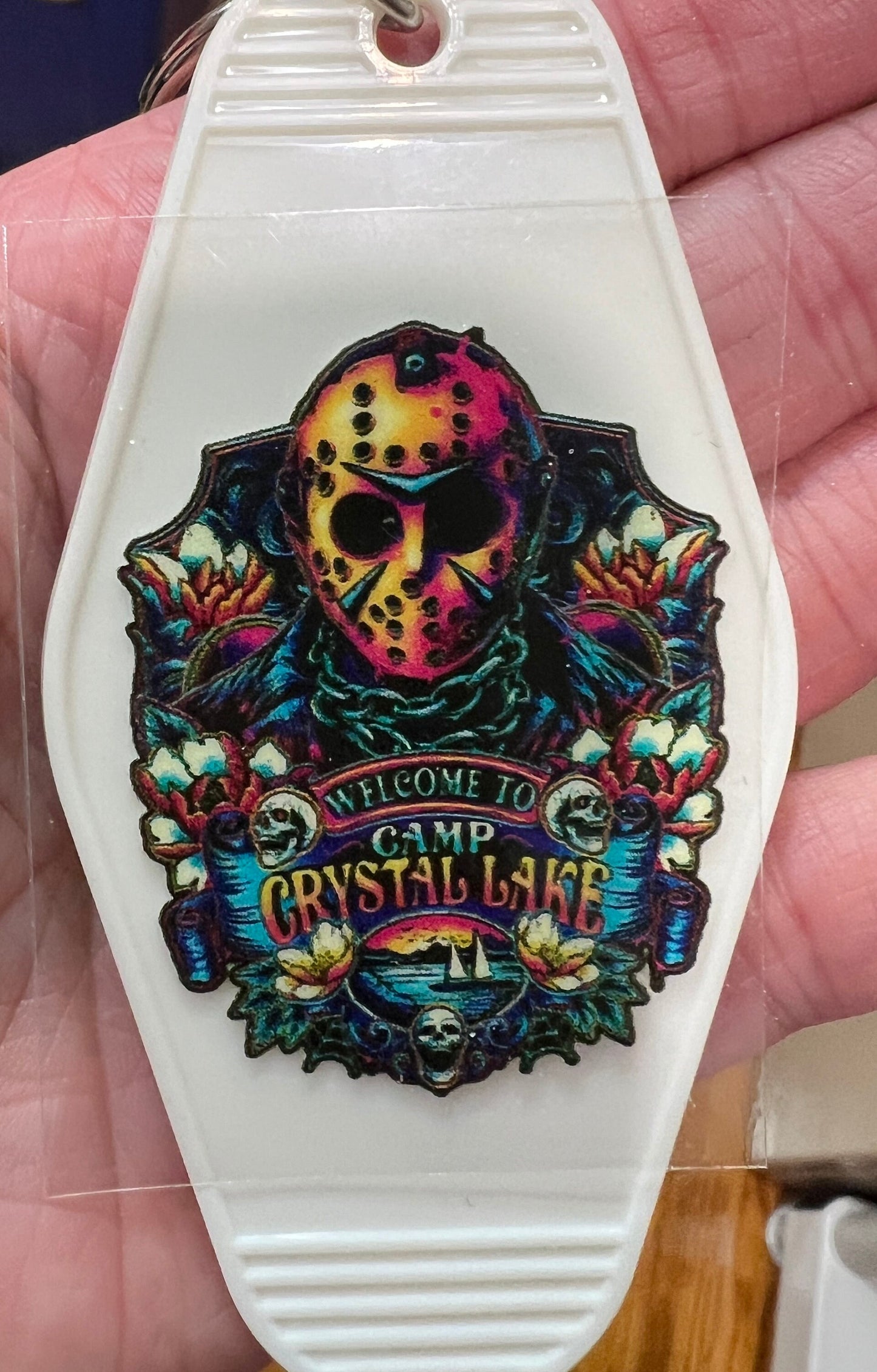 Keychain Camp Crystal UV DTF Decal