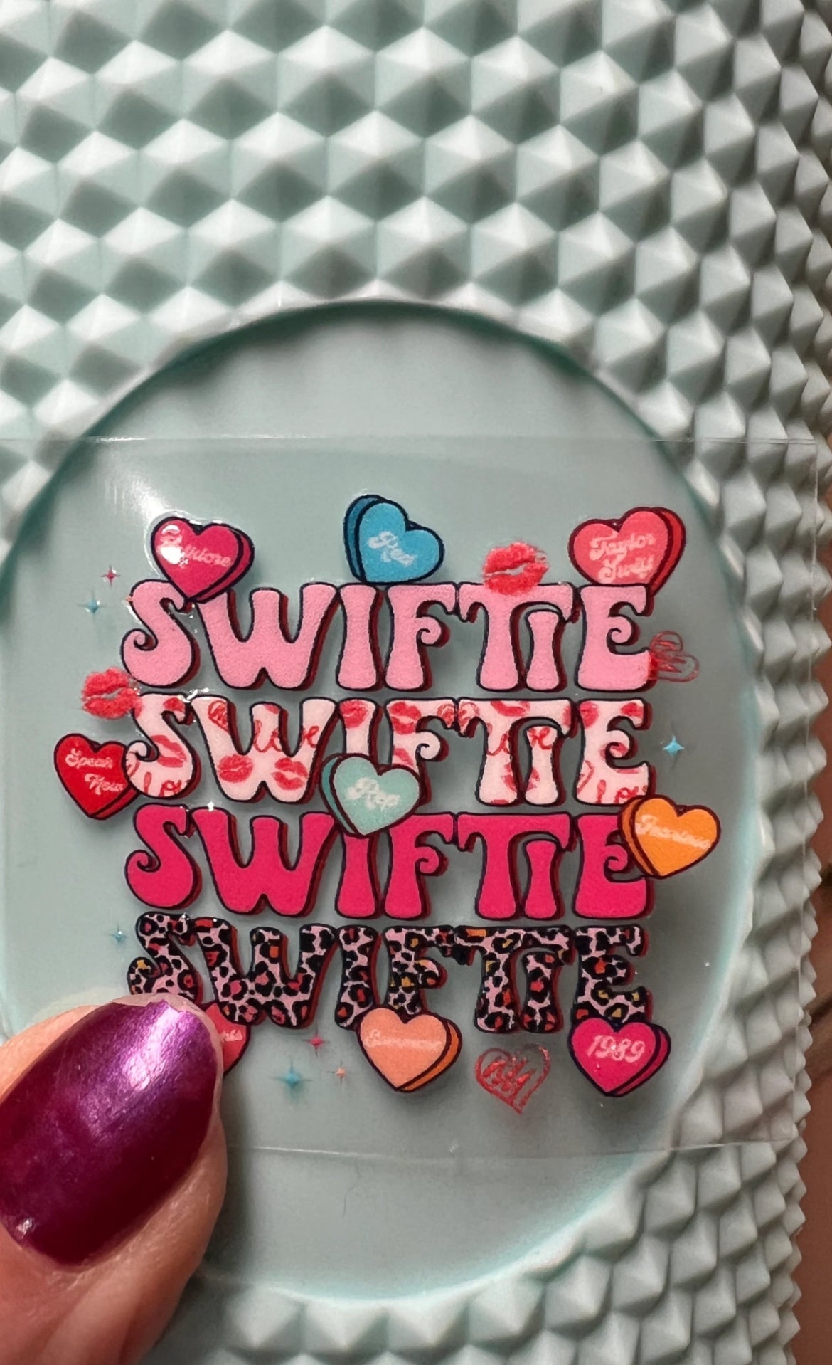 Mini Swiftie 1.65” x 1.5” UV DTF Decal