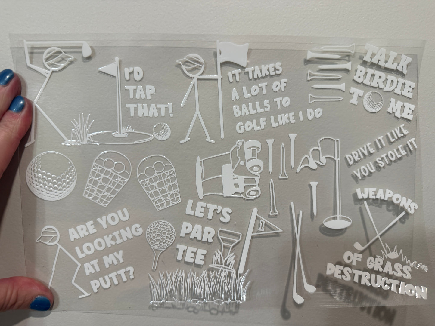 Golf Clip Sheet - This sheet is intended to be cut up and placed using your own creative style.