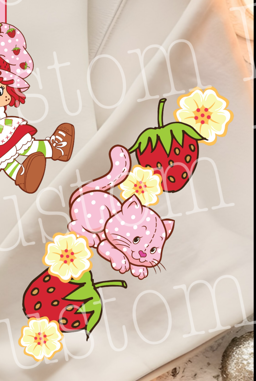 Original Retro Strawberry Ready to Press DTF Print