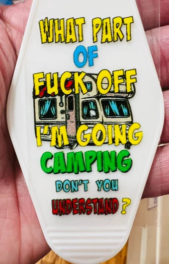 Keychain Camping UV DTF Decal