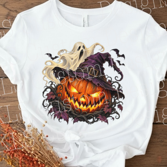 Scary Jack-o-Lantern Ready to Press DTF Print