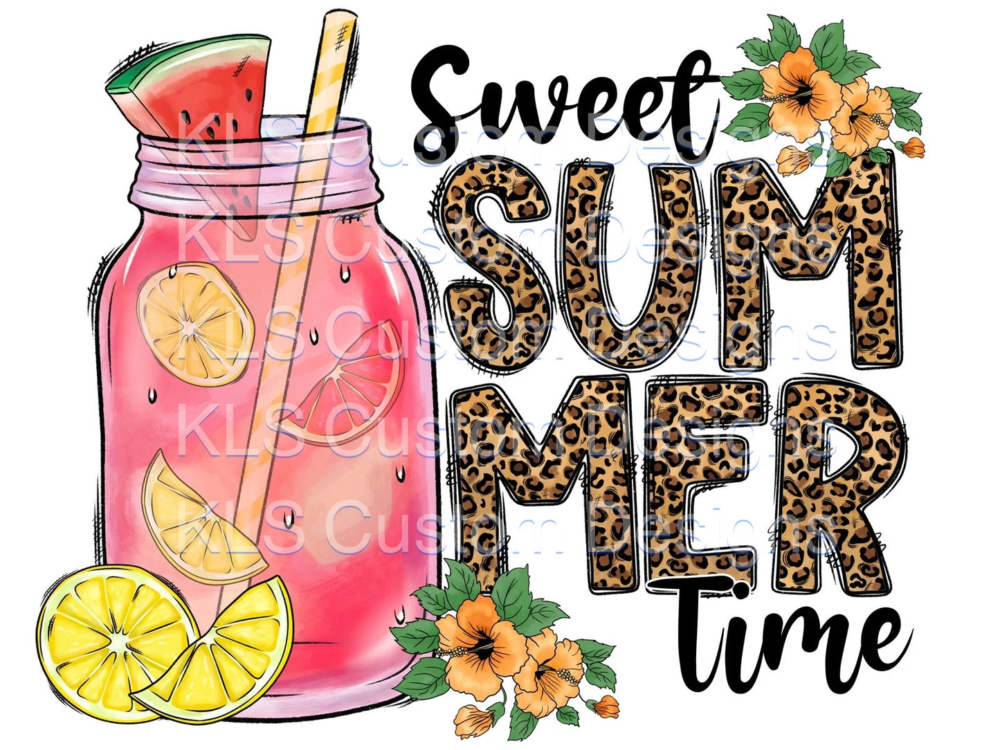 8B Pink Lemonade Sweet Summertime 5.5” Tall UV DTF Decal