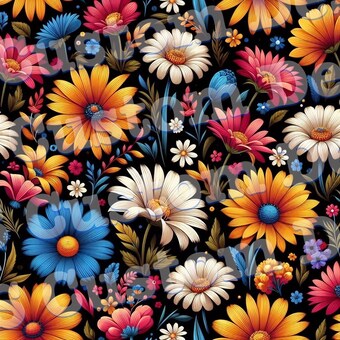 Bright Summer Wildflowers 20 Oz Skinny Permanent Vinyl