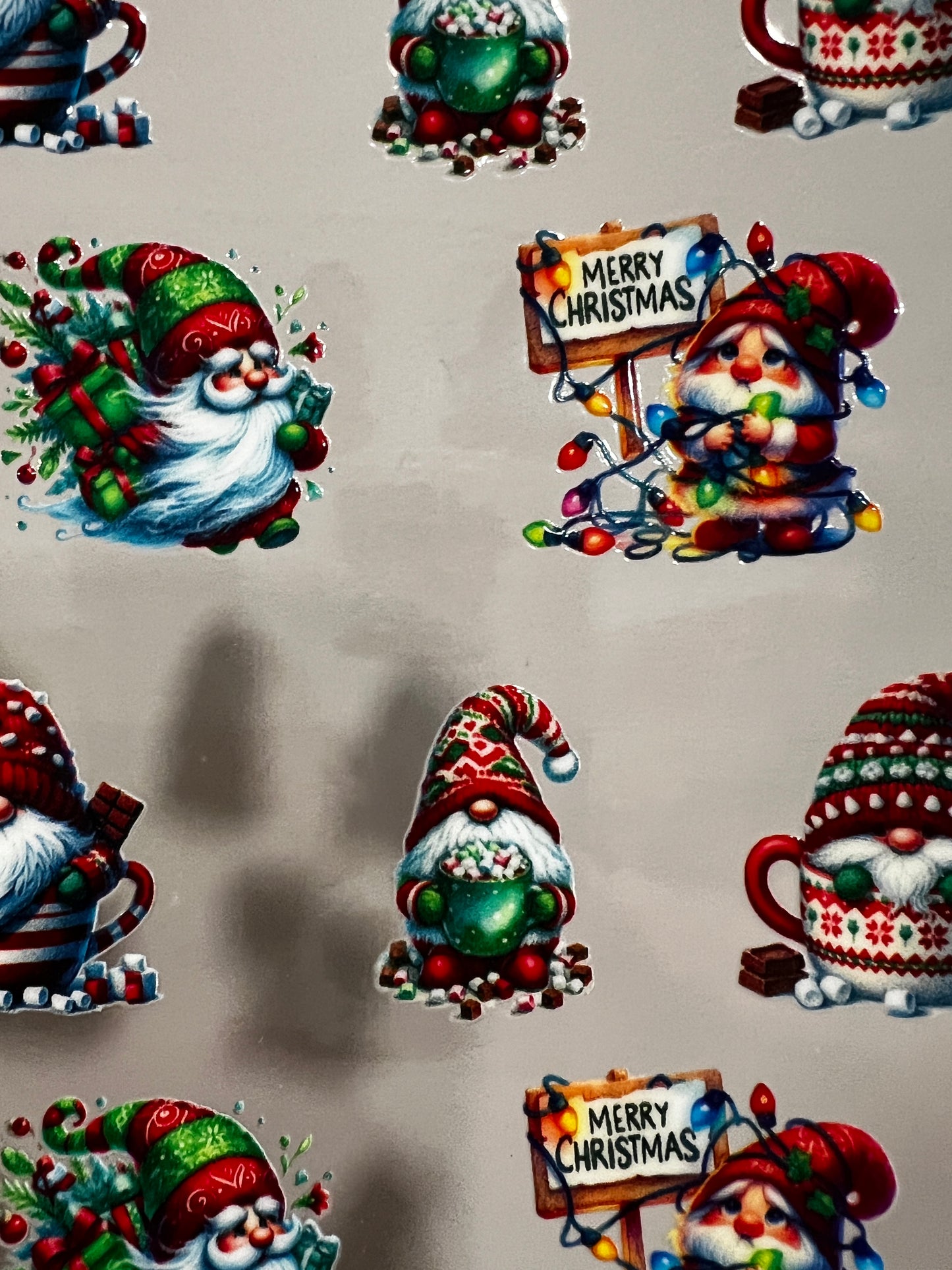 20Y Small Christmas Gnome Clip Sheet - This sheet is intended to be cut up and placed using your own creative style.