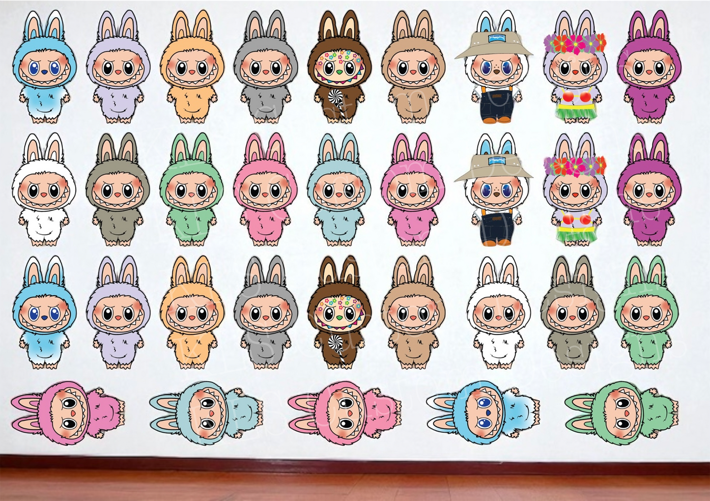 22 Lab Cartoon Characters Clip Sheet - This delicate sheet is intended to be cut up and placed using your own creative style.