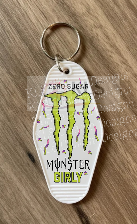 Keychain Caffeine Girly UV DTF Decal