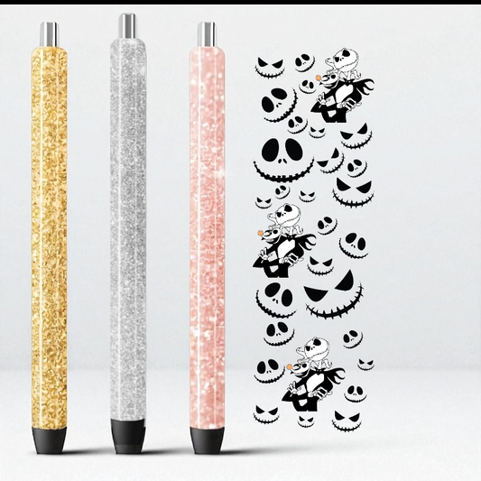 6Y Skeleton Faces UV DTF Pen Wrap