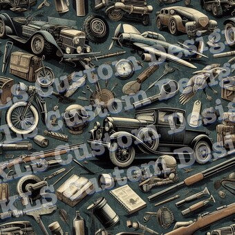 Vintage Cars Guns Motorcycle 20 Oz Skinny Permanent Vinyl