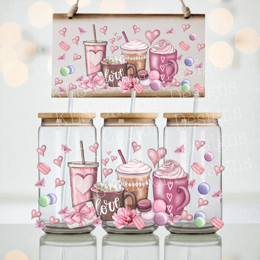 G2 Love Coffee Cups Libbey UV DTF Wrap