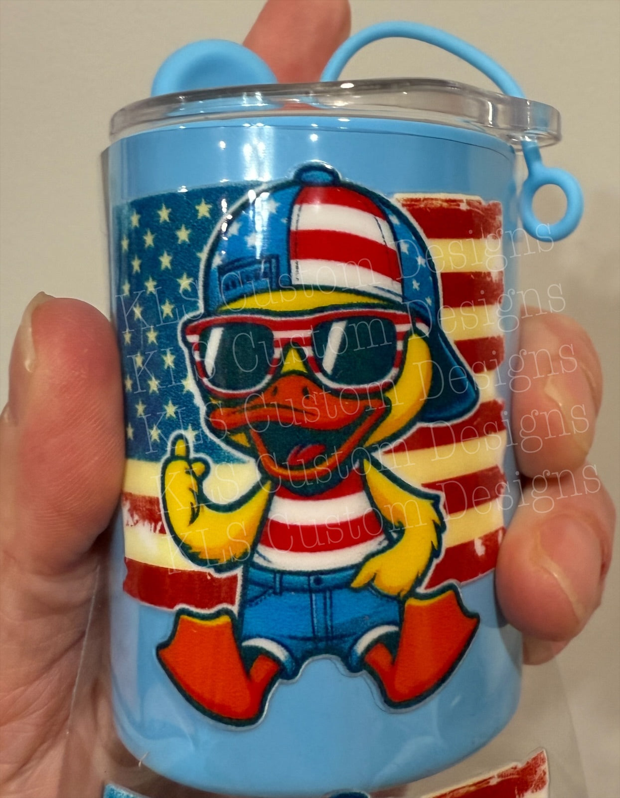 Patriotic Duck Mini UV DTF Decal