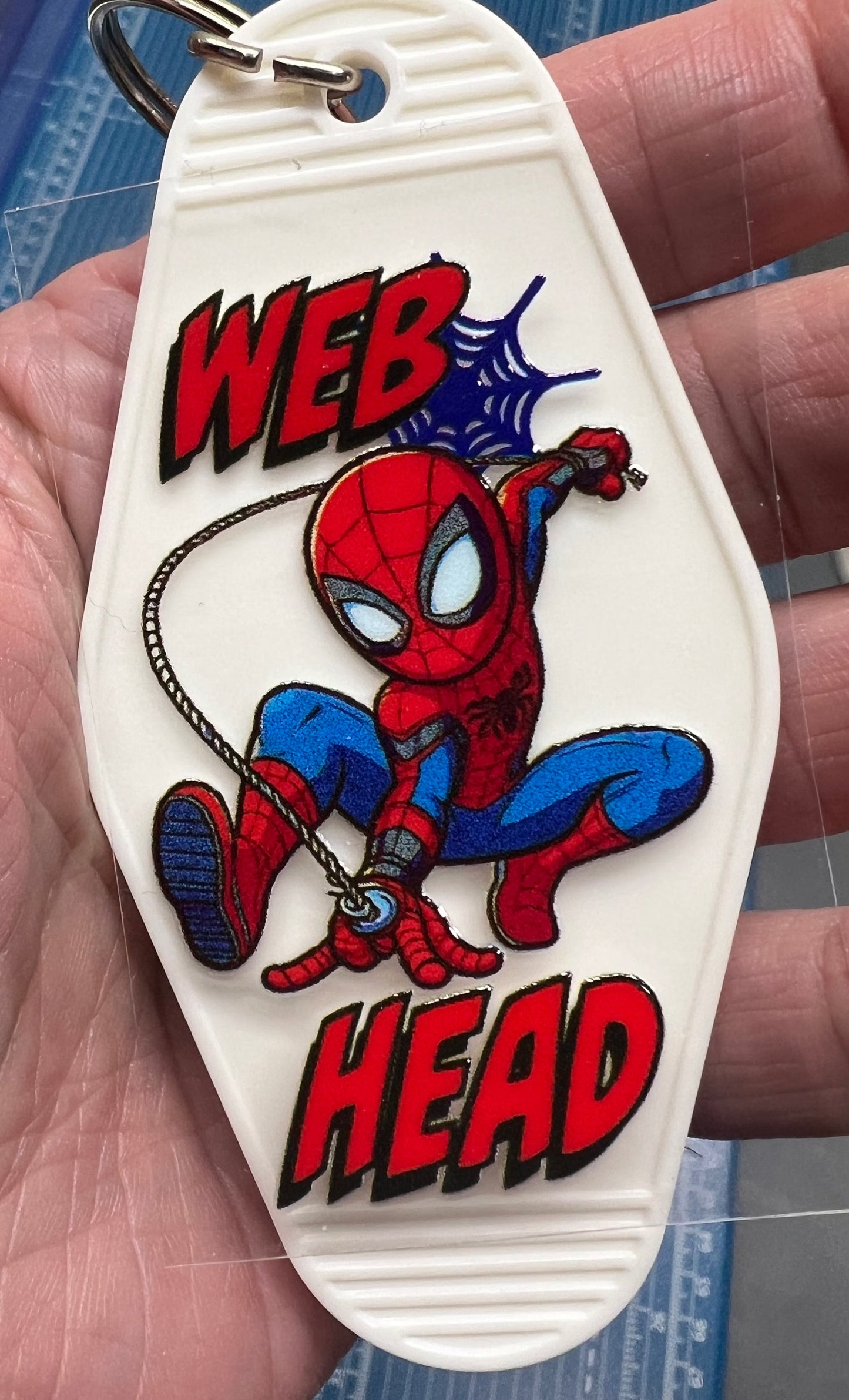 Keychain Spiderweb UV DTF Decal