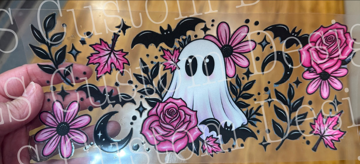 Ghost Roses and Bats UV DTF Wrap