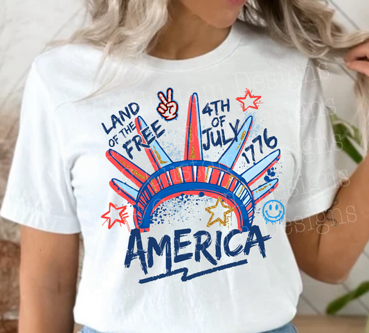 Liberty Land Of The Free Ready To Press DTF Print