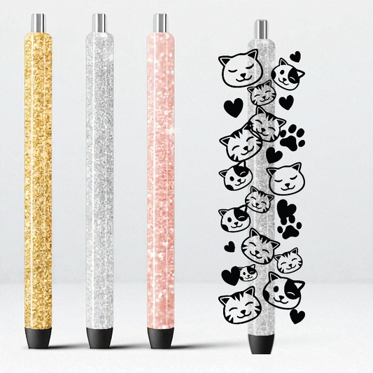 Cat Faces UV DTF Pen Wrap