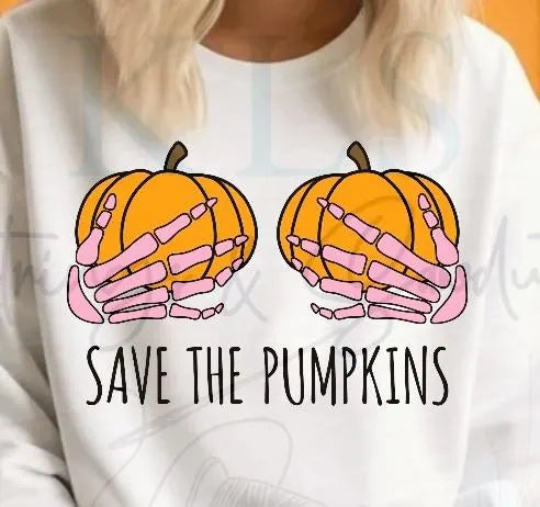 Save The Pumpkins Ready To Press DTF Print