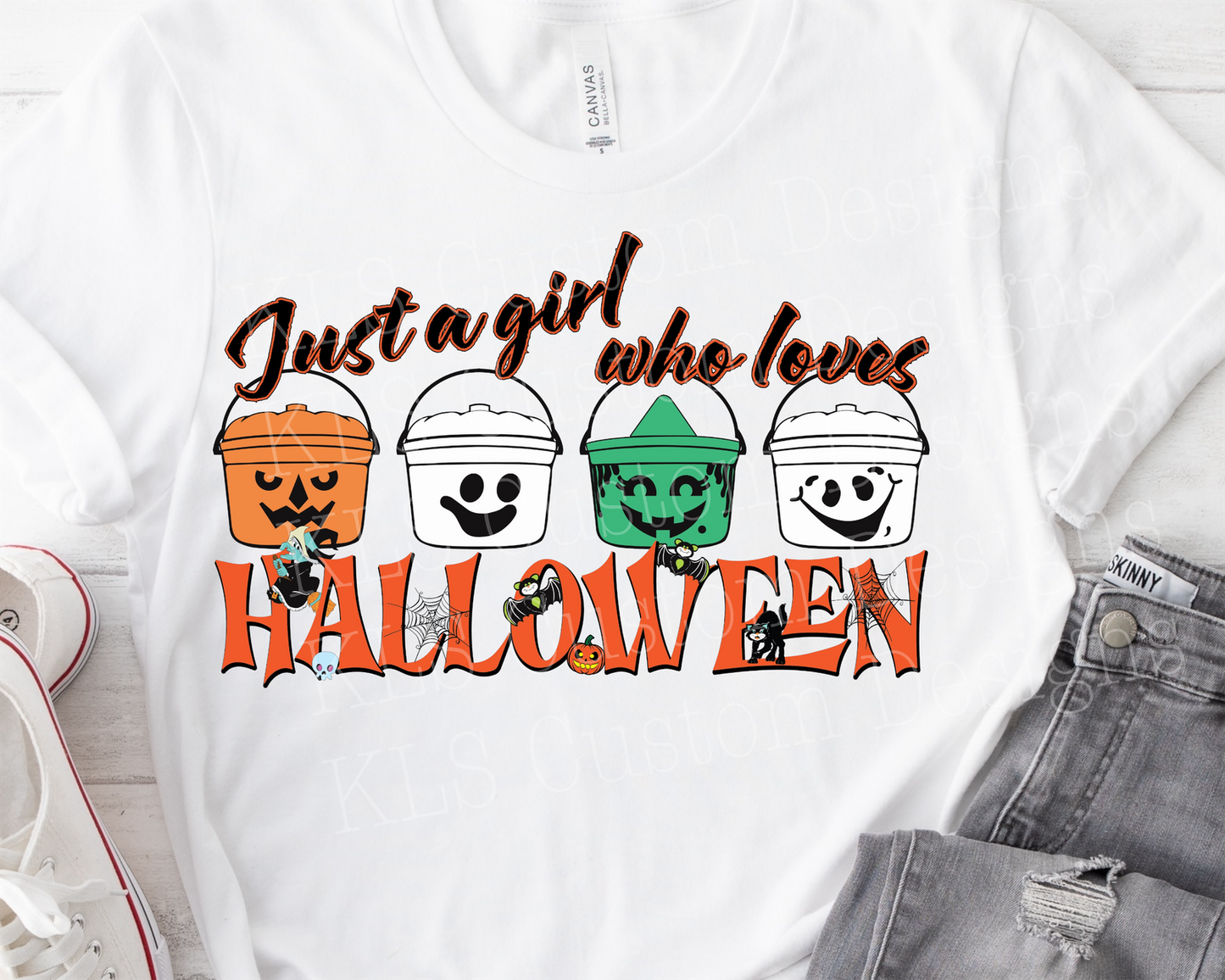 Just A Girl Who Loves Halloween Ready To Press DTF Print