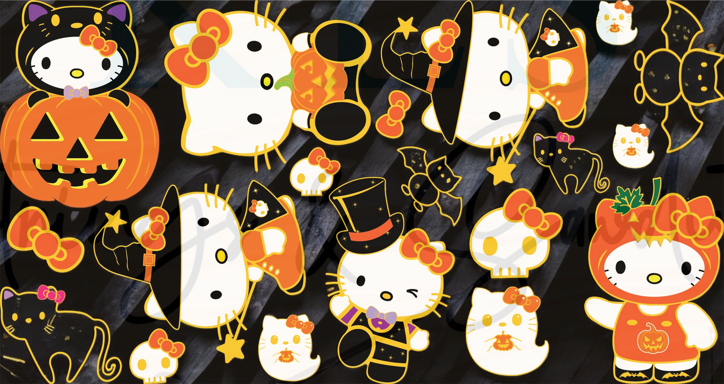 B7 Halloween Kitty Clip Sheet - this sheet is intended to be cut up and placed using your own creative style.