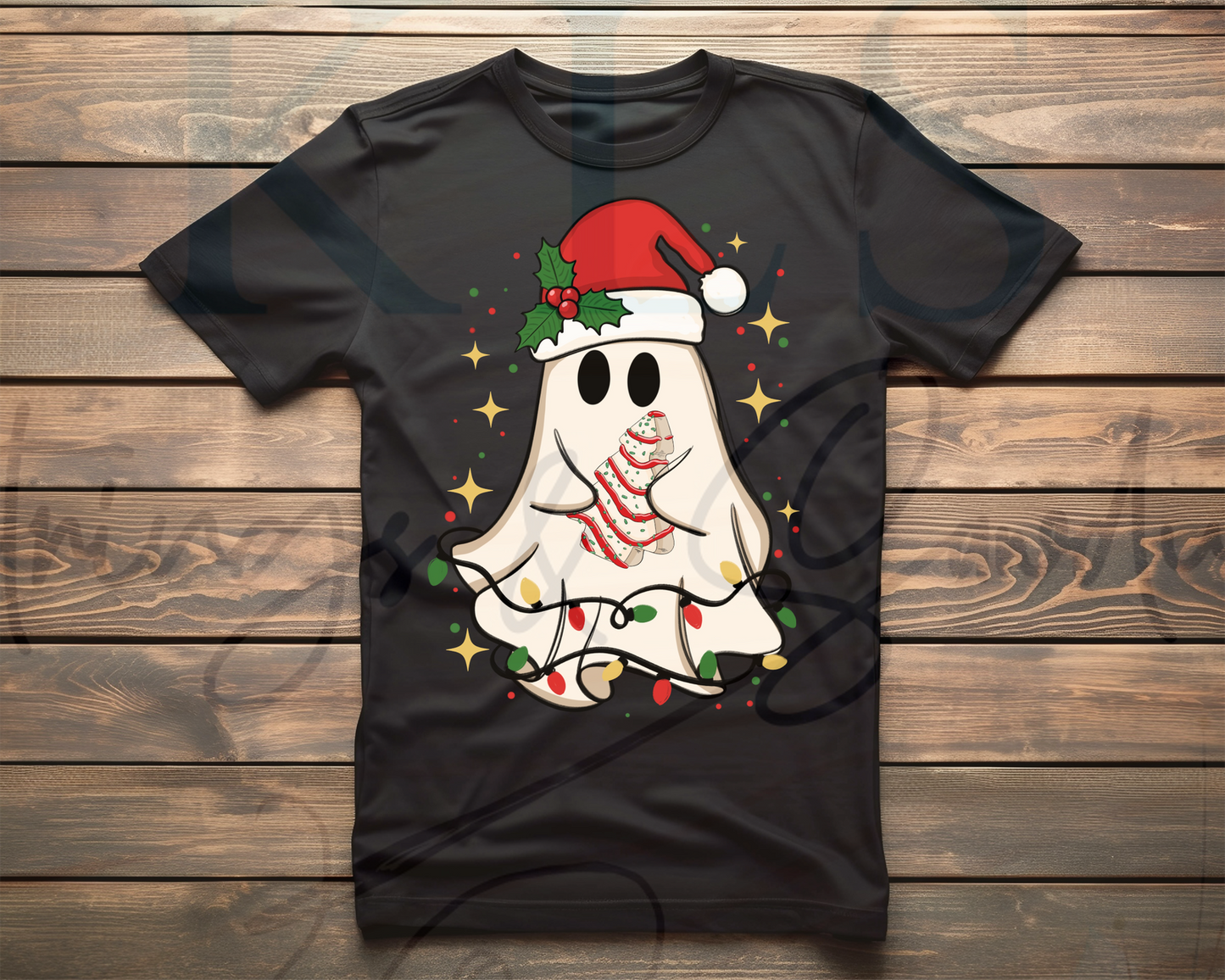 Christmas Cake Ghost Ready To Press DTF Print