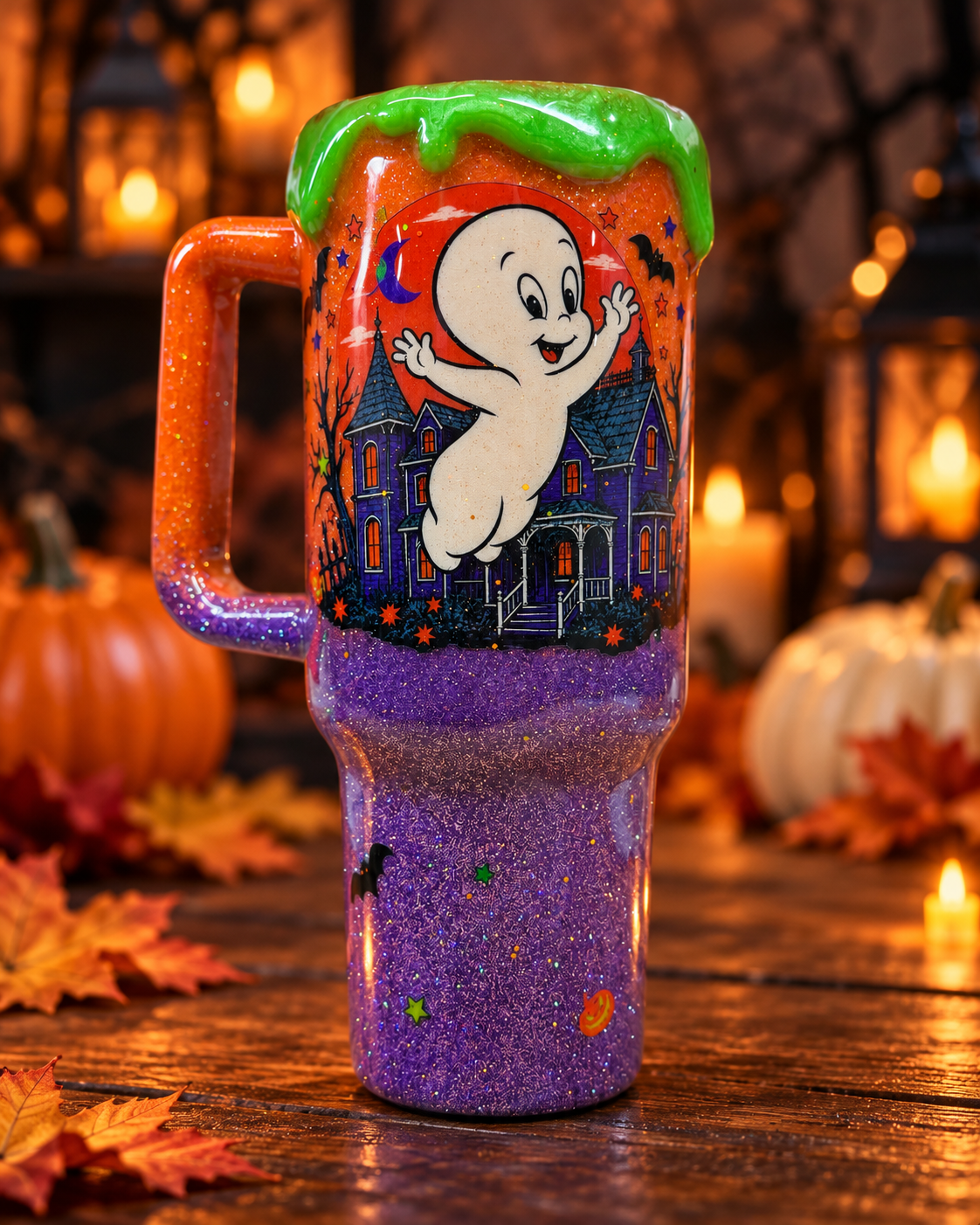 Cute Ghost Haunted House UV DTF Wrap