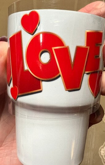 Mini Love 2.8” x 1.5” UV DTF Decal
