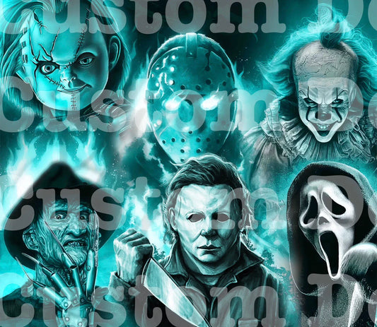 Horror Scary Characters 20 Oz Skinny Permanent Vinyl