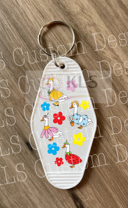 Keychain Spring Geese UV DTF Decal
