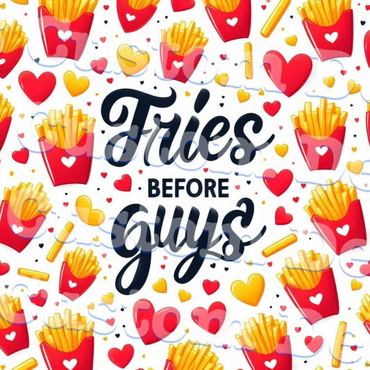 Fries Before Guys 20 Oz Skinny Permanent Vinyl