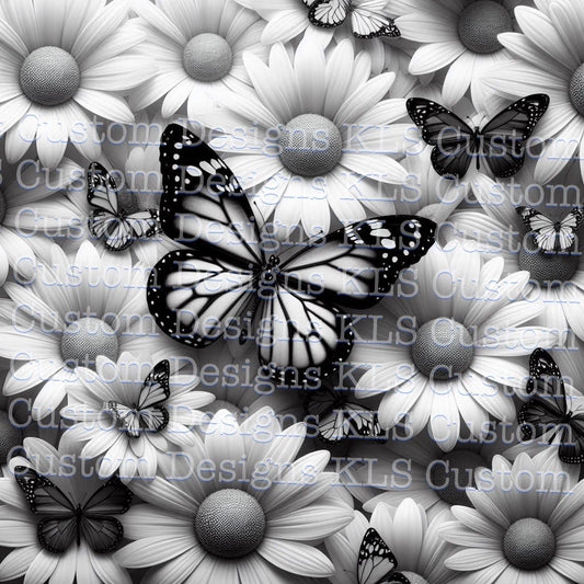 Monochromatic Butterfly 20 Oz Skinny Permanent Vinyl