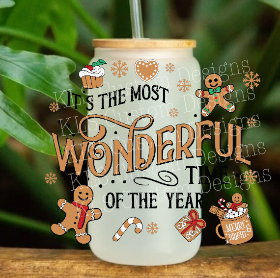 Most Wonderful Time of Year Gingerbread 4” Tall Decal