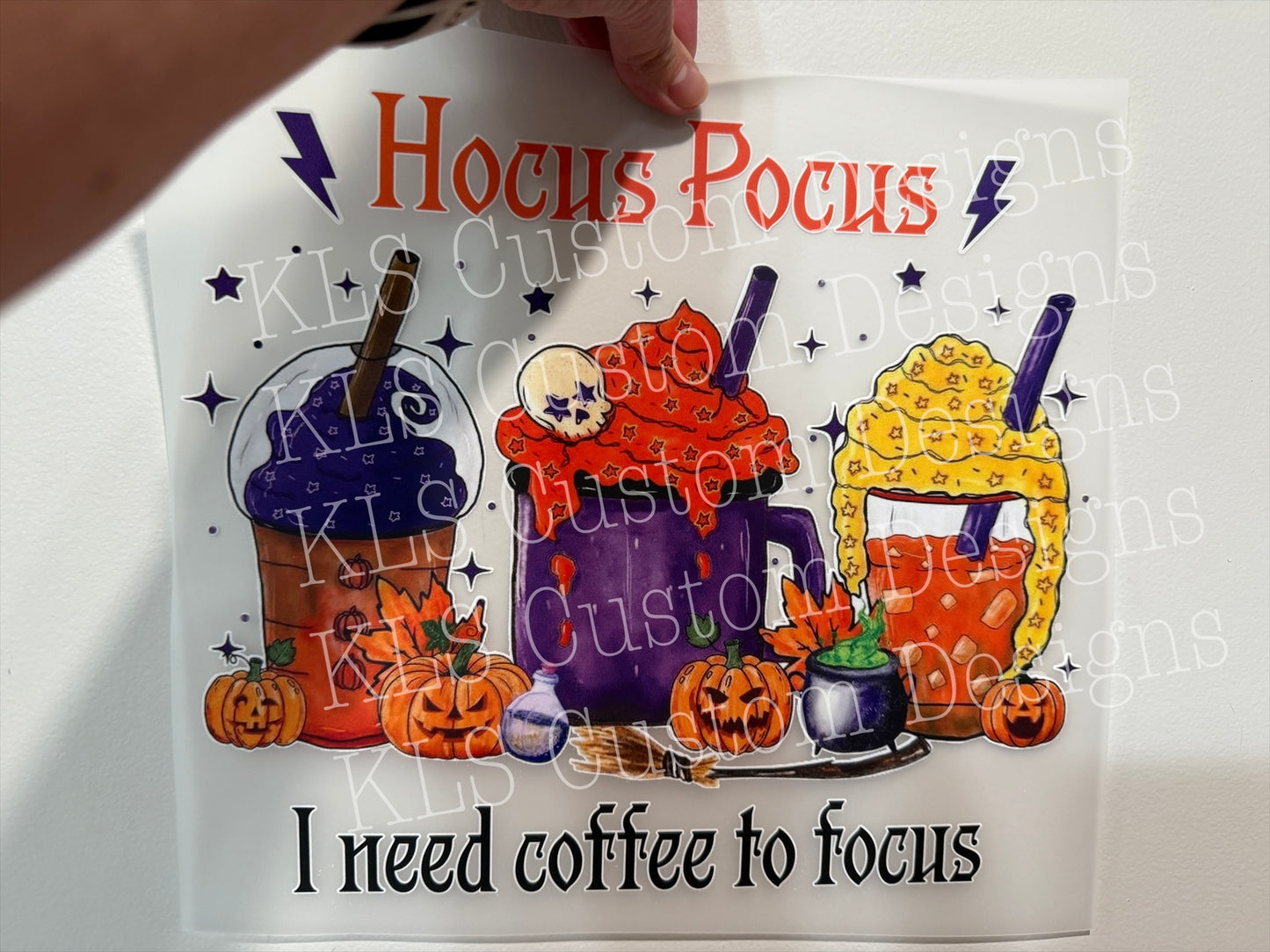 I Need Coffee To Focus Ready To Press DTF Print