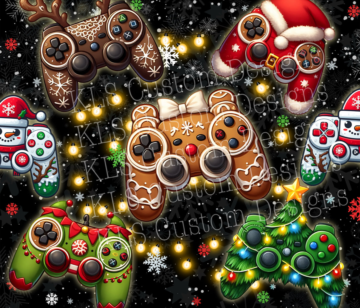 Christmas Video Games 20 Oz Skinny Permanent Vinyl