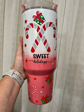 10B 40 OZ Sweet Holidays 2 Piece Set UV DTF Wrap