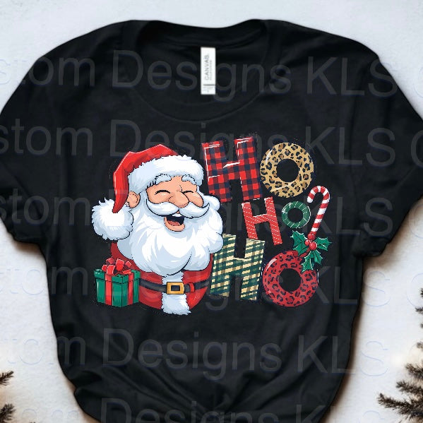 Santa Ho Ho Ho Christmas Ready To Press DTF Print