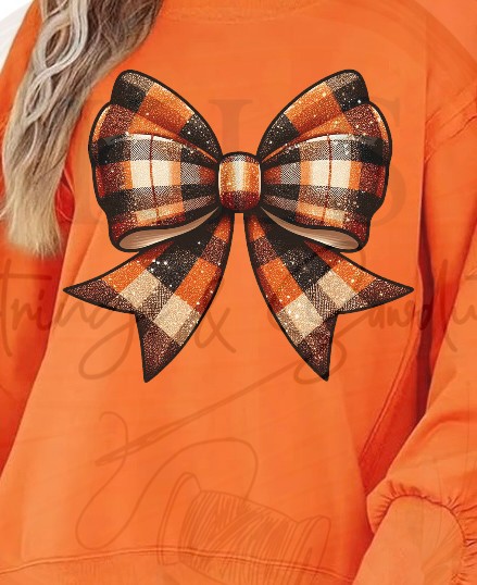 Faux Sparkle Fall Bow Ready To Press DTF Print