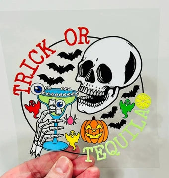 13G Trick Or Tequila 4” Tall UV DTF Decal