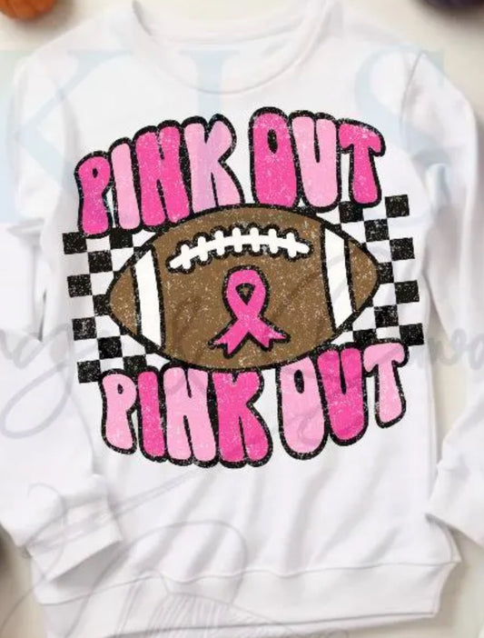 Sparkle Like Pink Out Football Ready To Press DTF Print