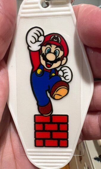 Keychain Red Video Game UV DTF Decal