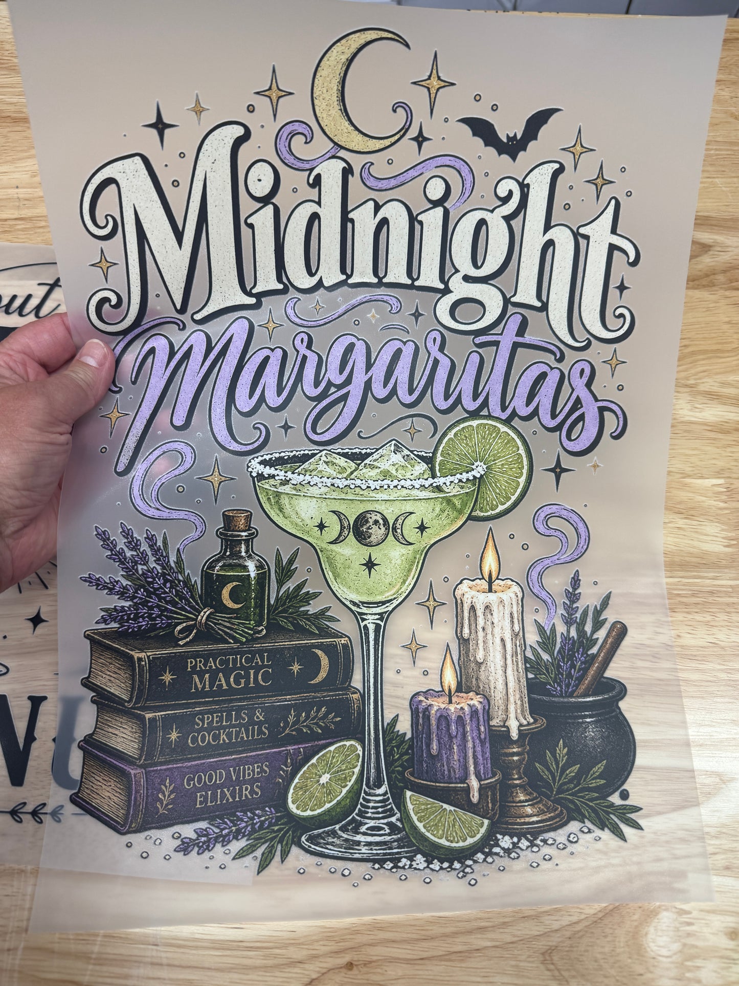 Midnight Margaritas Witchy Ready To Press DTF Print
