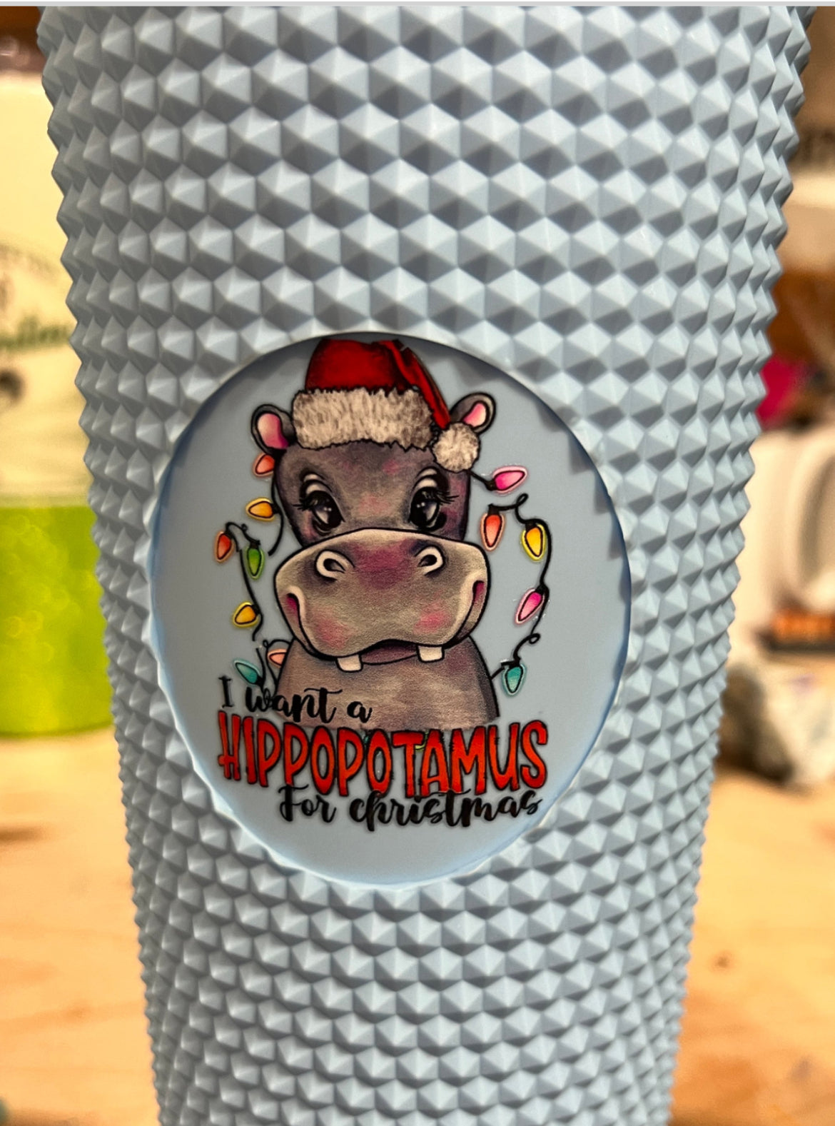 Mini I Want A Hippopotamus For Christmas 2.5” UV DTF Decal