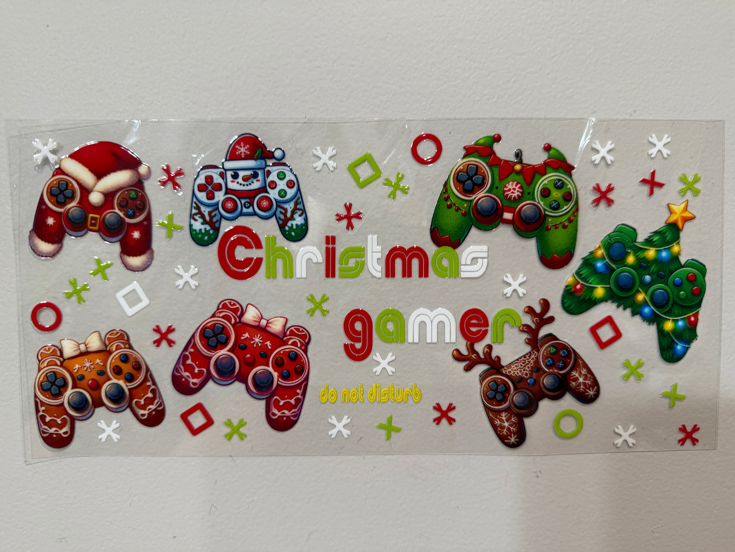 16Y Christmas Gamer UV DTF Wrap