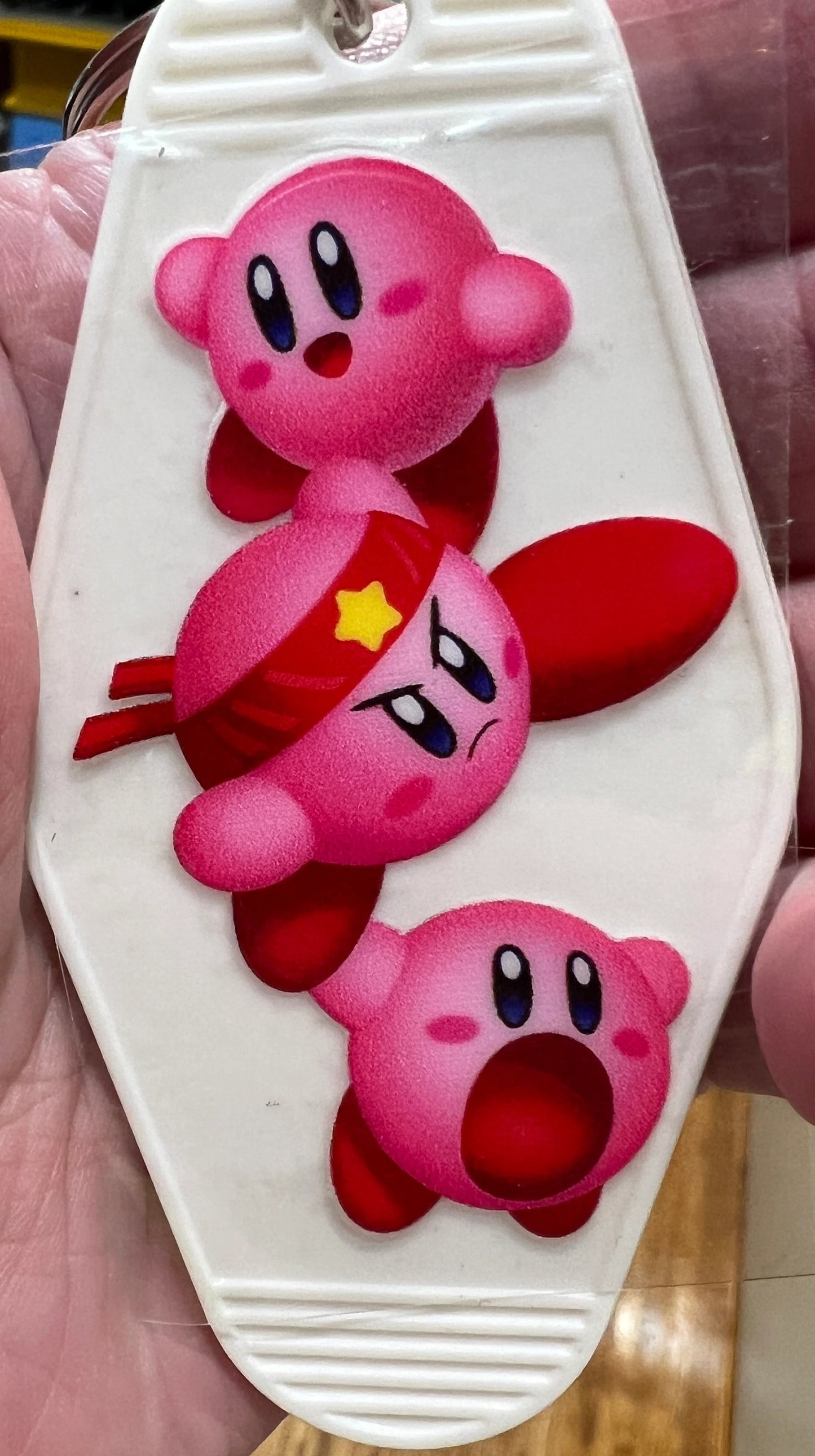 Keychain Pink Star Video Game UV DTF Decal