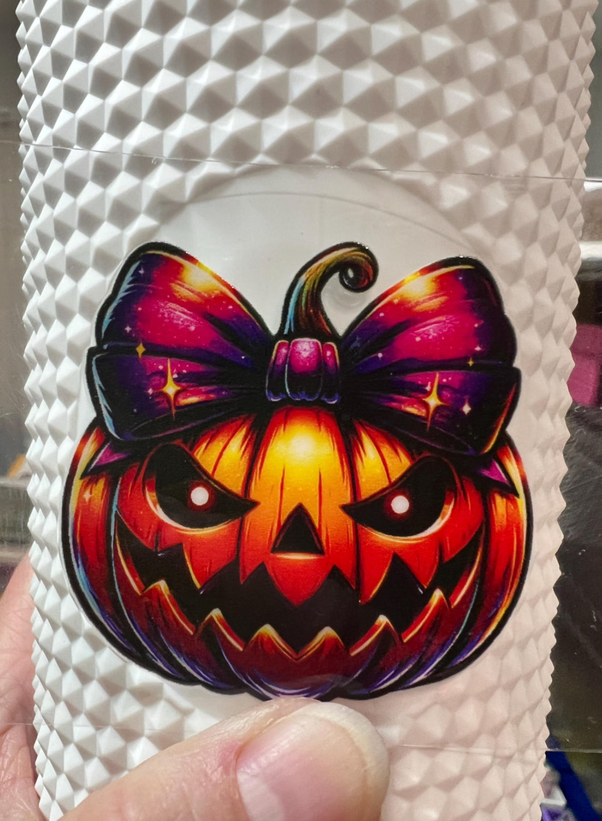 Mini Scary Pumpkin 2” UV DTF Decal