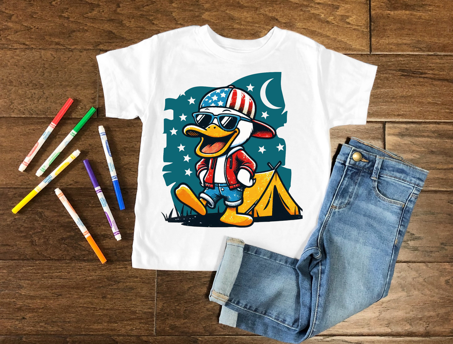 Patriotic Duck Ready To Press DTF Print
